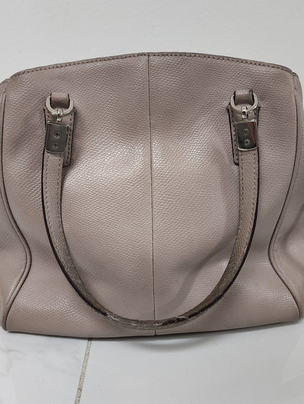 Coach Mini Christie Carryall Leather Satchel Crossbody Bag Taupe - Picture 6 of 16